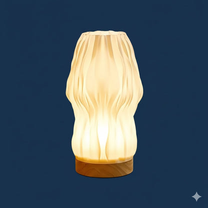 Dawnwake- Lámpara de mesa de madera para dormitorio